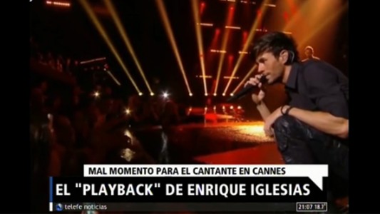 El "playback" de Enrique Iglesias