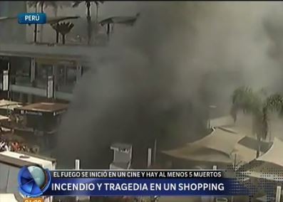 Incendio y tragedia en un shopping de Perú