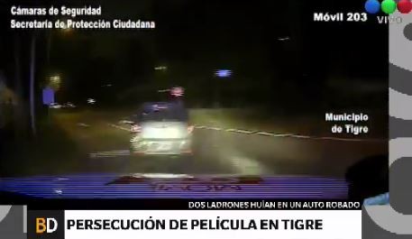 Persecución de película en Tigre: dos detenidos