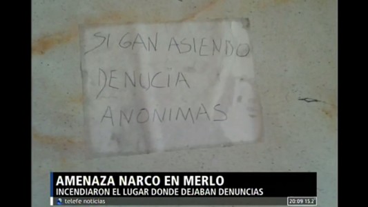 Amenaza narco en Merlo