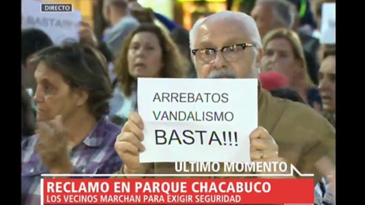 Reclamo en Parque Chacabuco
