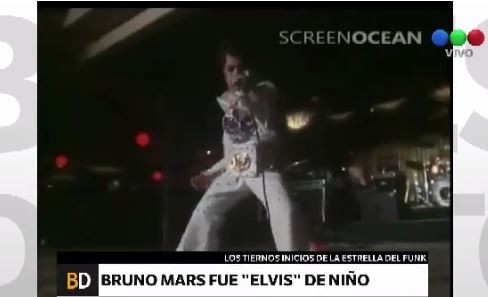 El tierno video de Bruno Mars a los 4 años imitando a Elvis