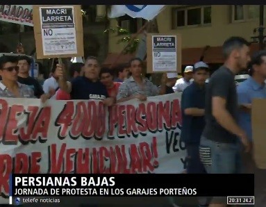 Protesta de garajes porteños