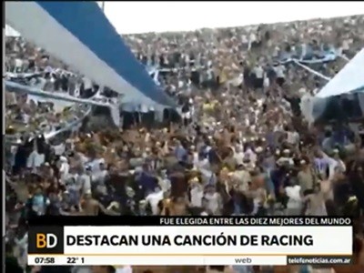Una canción de Racing entre las 10 mejores del mundo