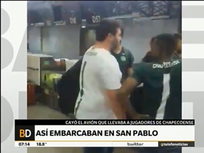 El embarque de los jugadores del Chapecoense en San Pablo