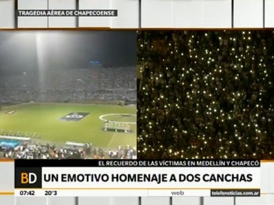Un homenaje simultáneo en dos canchas para las víctimas