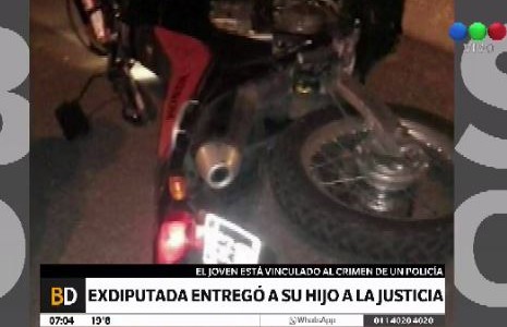 Una ex diputada entregó a su hijo a la Justicia por el crimen de un policía