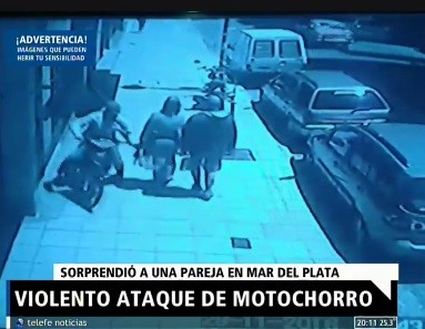 Violento ataque de motochorros en Mar del Plata