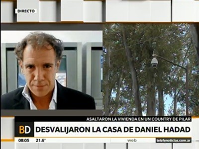 Desvalijaron la casa de Daniel Hadad