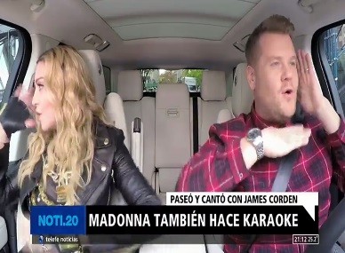 Madonna también hace karaoke