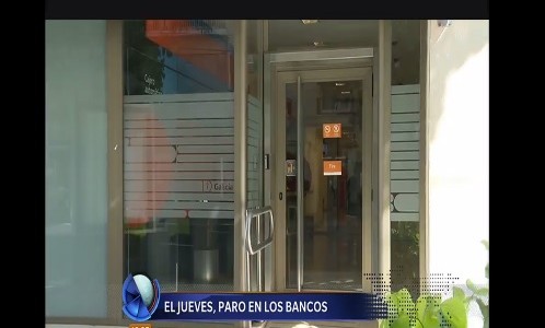 El jueves habrá paro de bancos
