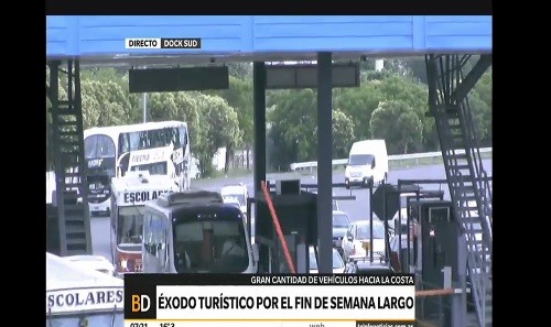 Intenso tránsito hacia la costa en el inicio del fin de semana largo
