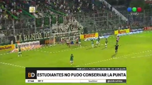 Estudiantes perdió ante San Martín y no pudo conservar la punta
