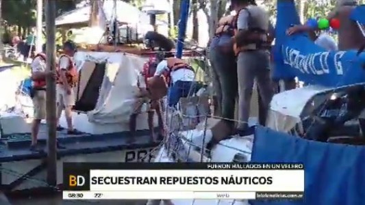 Secuestran repuestos náuticos ingresados de contrabando en un velero