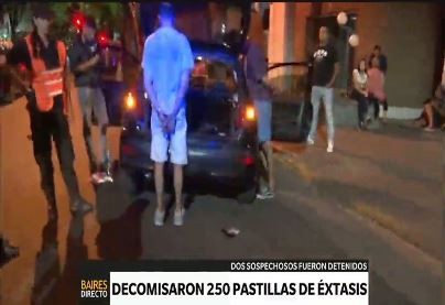Detenidos con 250 pastillas de éxtasis