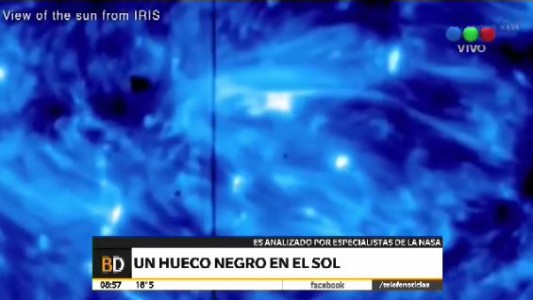 La NASA detectó un hueco negro en el sol
