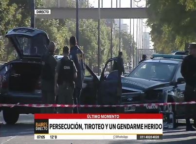 Persecución, tiroteo y choque en el Bajo Flores
