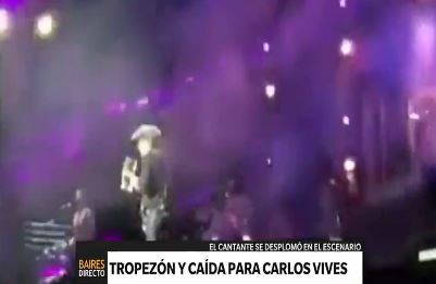 Video: la caída de Carlos Vives en medio de un recital en Bolivia