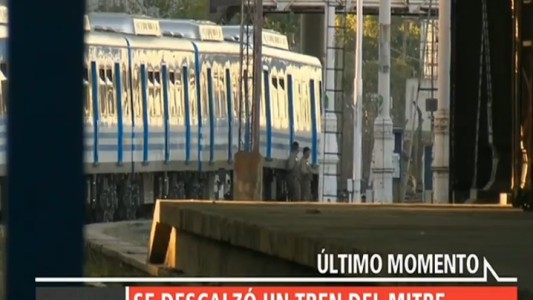 Se descalzó un tren de Mitre