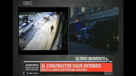 Baleó al ladrón que quiso asaltarlo: sigue detenido