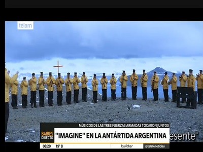 Concierto por la paz en la Antártida