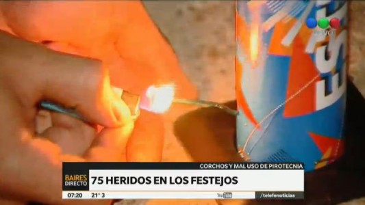 Los festejos navideños dejaron más de 70 heridos por pirotecnia y corchazos