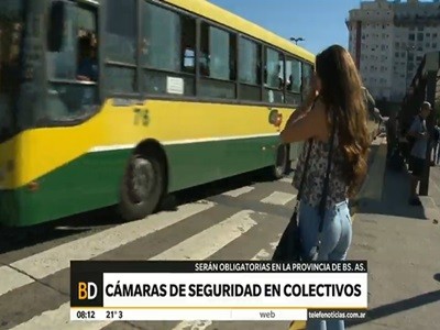 Los colectivos de la provincia deberán contar con cámaras de seguridad
