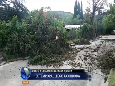 El temporal también llegó a Córdoba
