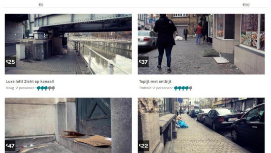 En Brusleas ofrecen dormir entre cartones, en un colchón bajo un puente o en la estación de tren