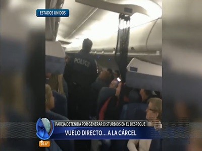 Detenidos por causar disturbios en un vuelo