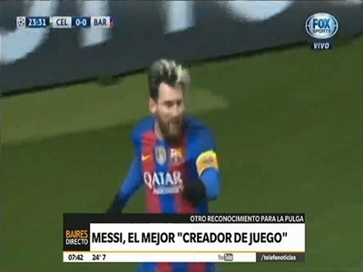 Otro premio para Messi: el mejor "creador de juego"