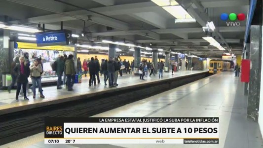 Quieren aumentar el subte a 10 pesos