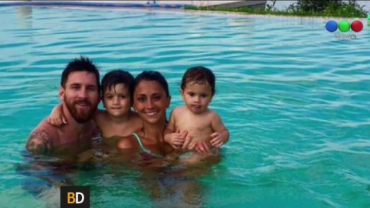 Messi, relajado y en familia