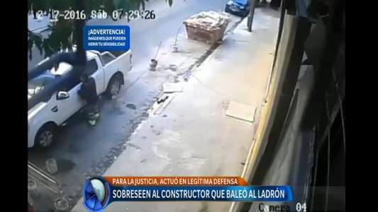 Sobreseyeron al constructor que baleó al ladrón que intentó asaltarlo