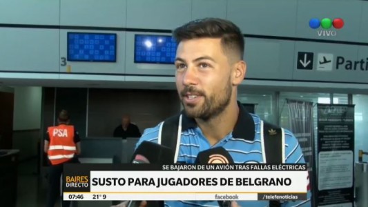 Susto en el plantel de Belgrano: se bajaron de un avión que tuvo dos fallas eléctricas