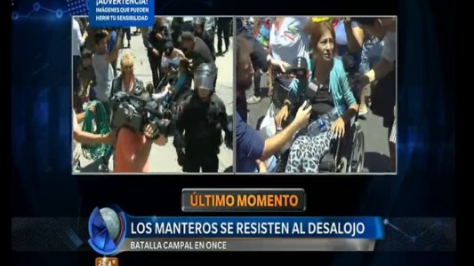 "¿Por qué se meten con la gente que trabaja?": la queja de una desalojada en Once