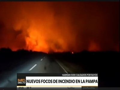 Nuevos focos de incendio en campos de La Pampa