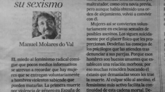 España: polémica por un artículo que culpa a las mujeres de la violencia machista