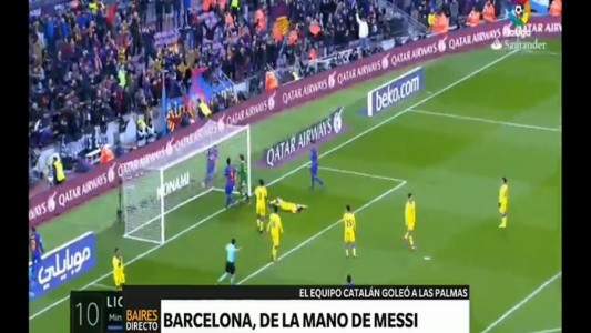 Con un gol de Messi, Barcelona goleó a Las Palmas como local