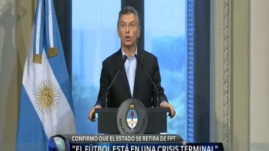 Mauricio Macri habló de la "crisis terminal" del fútbol