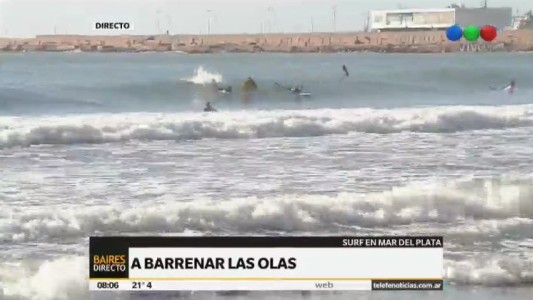 A barrenar las olas en Mar del Plata