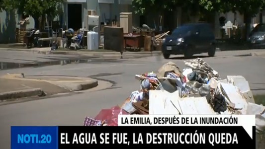 El agua se fue, la destrucción queda