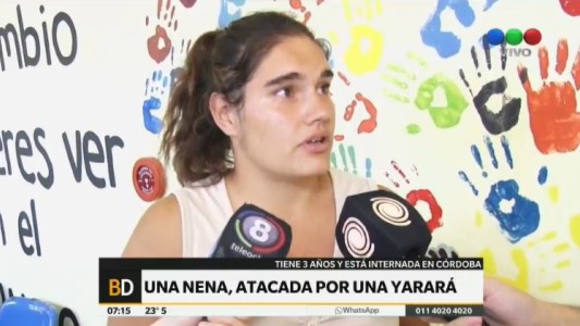 Una víbora yarará mordió a una nena de tres años mientras estaba durmiendo