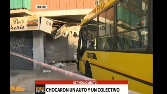 Cuatro heridos al chocar un auto y un colectivo en el barrio porteño de San Cristóbal