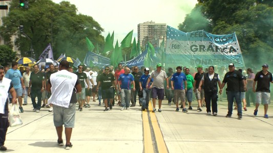Marcha de los trabajadores de Artes Gráficas Ríoplatense