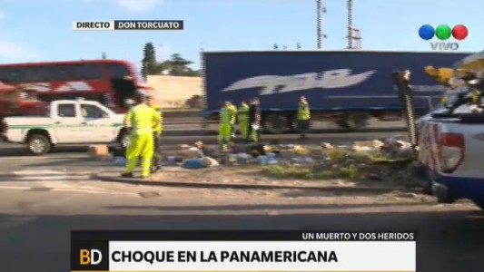 Choque de camiones en la Panamericana: un muerto y dos heridos