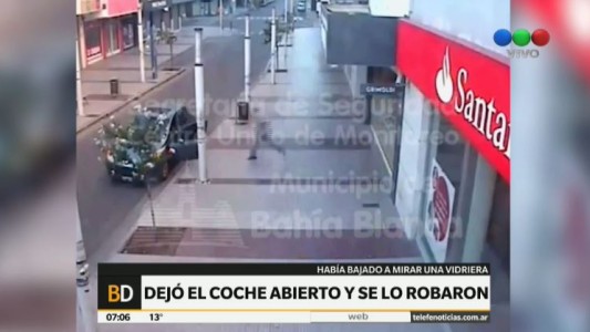 Dejó su auto abierto y se lo robaron