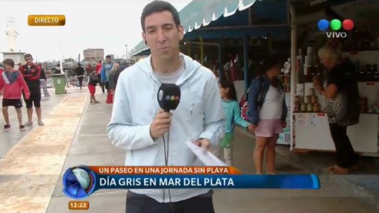 El Paseo de La Banquina de Mar del Plata en un día gris