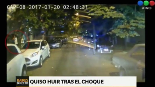 Video: cómo huía a pie el joven que chocó y mató a Silvia Cabrera en Vicente López