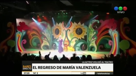 Emotivo regreso de María Valenzuela al teatro